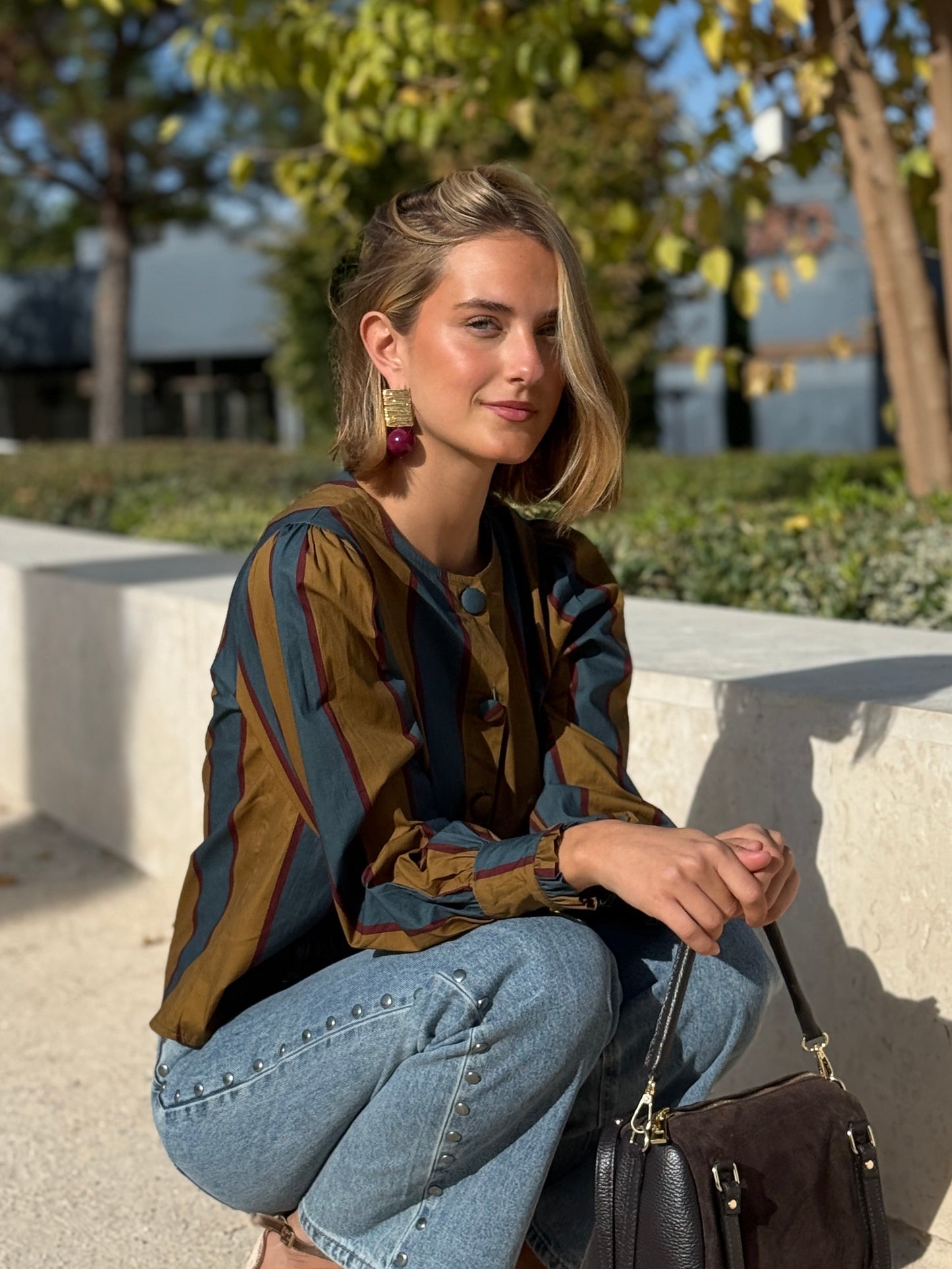 Pendientes Bola Granate