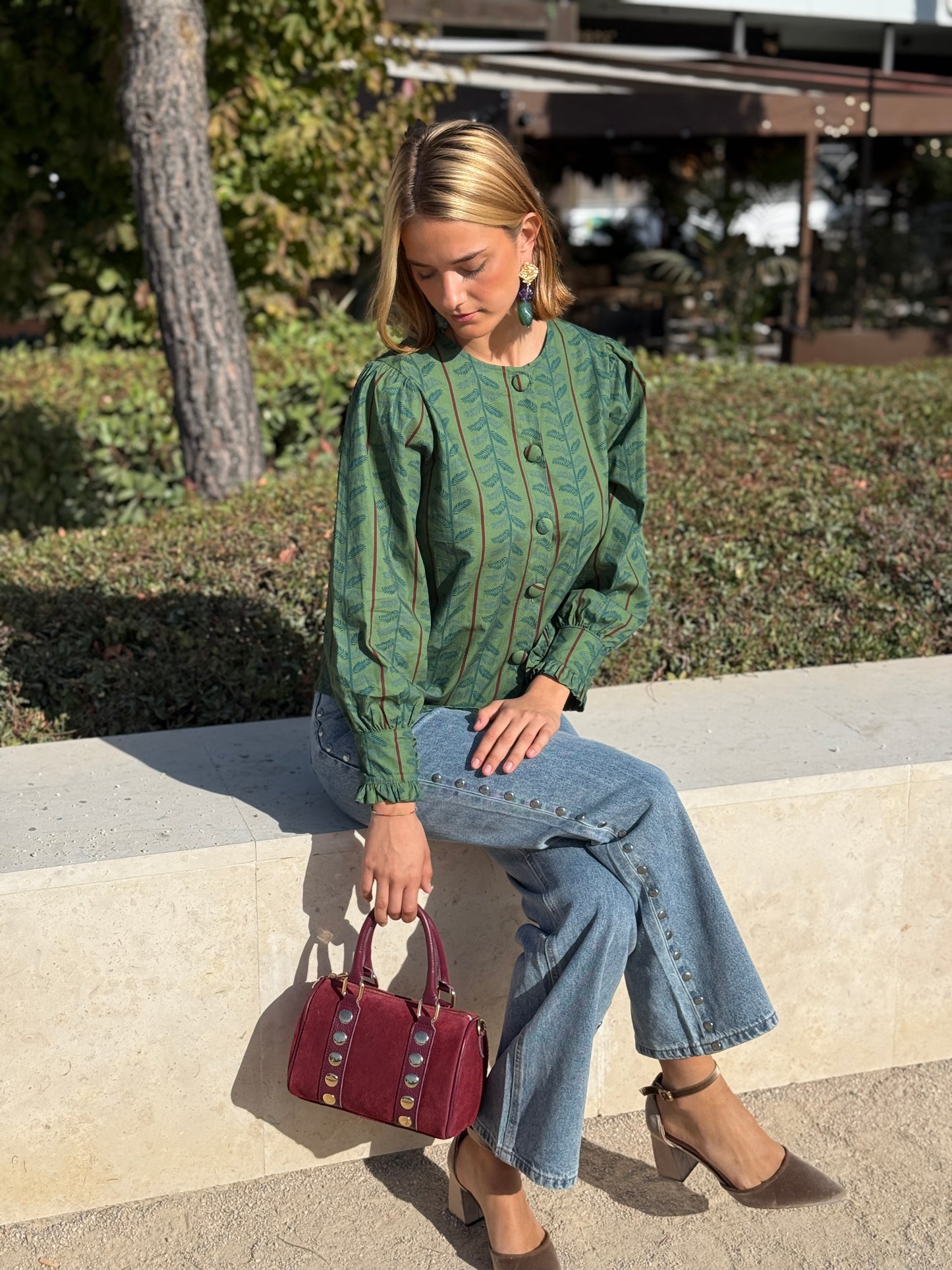 Camisa Nayla Verde y Azul