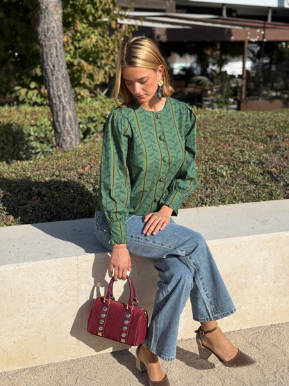 Camisa Nayla Verde y Azul