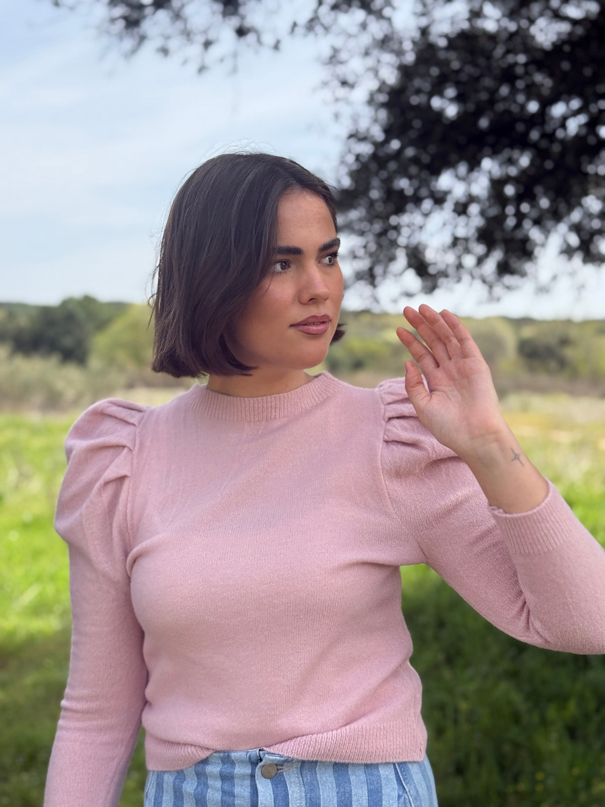 Jersey Abullonado Rosa Antiguo