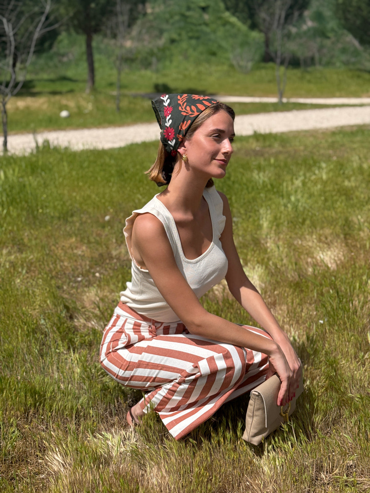 Pantalón Rayas Teja