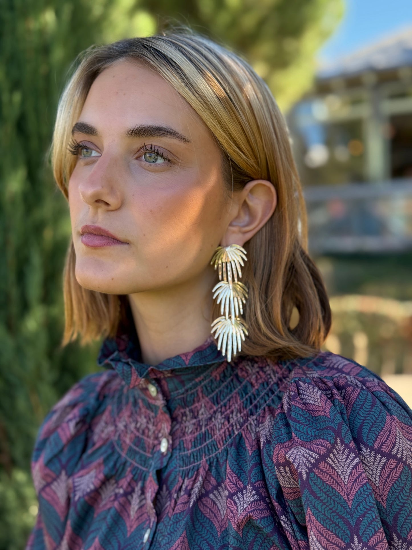 Pendientes Palmeras Dorado