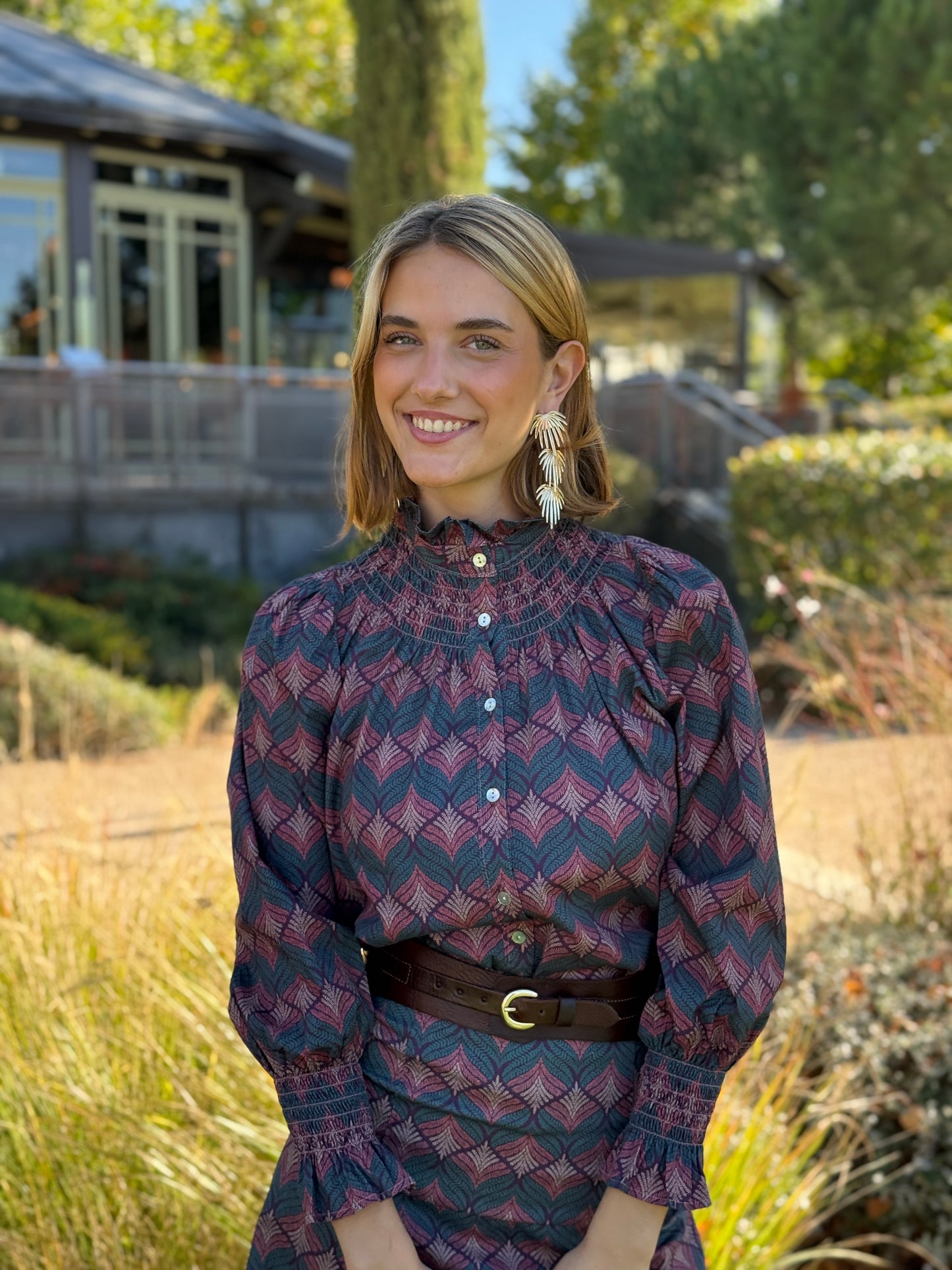 Pendientes Palmeras Dorado