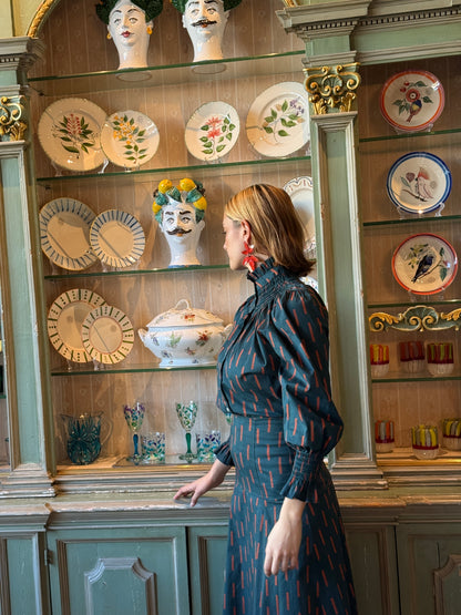 Falda Agra Verde y Naranja