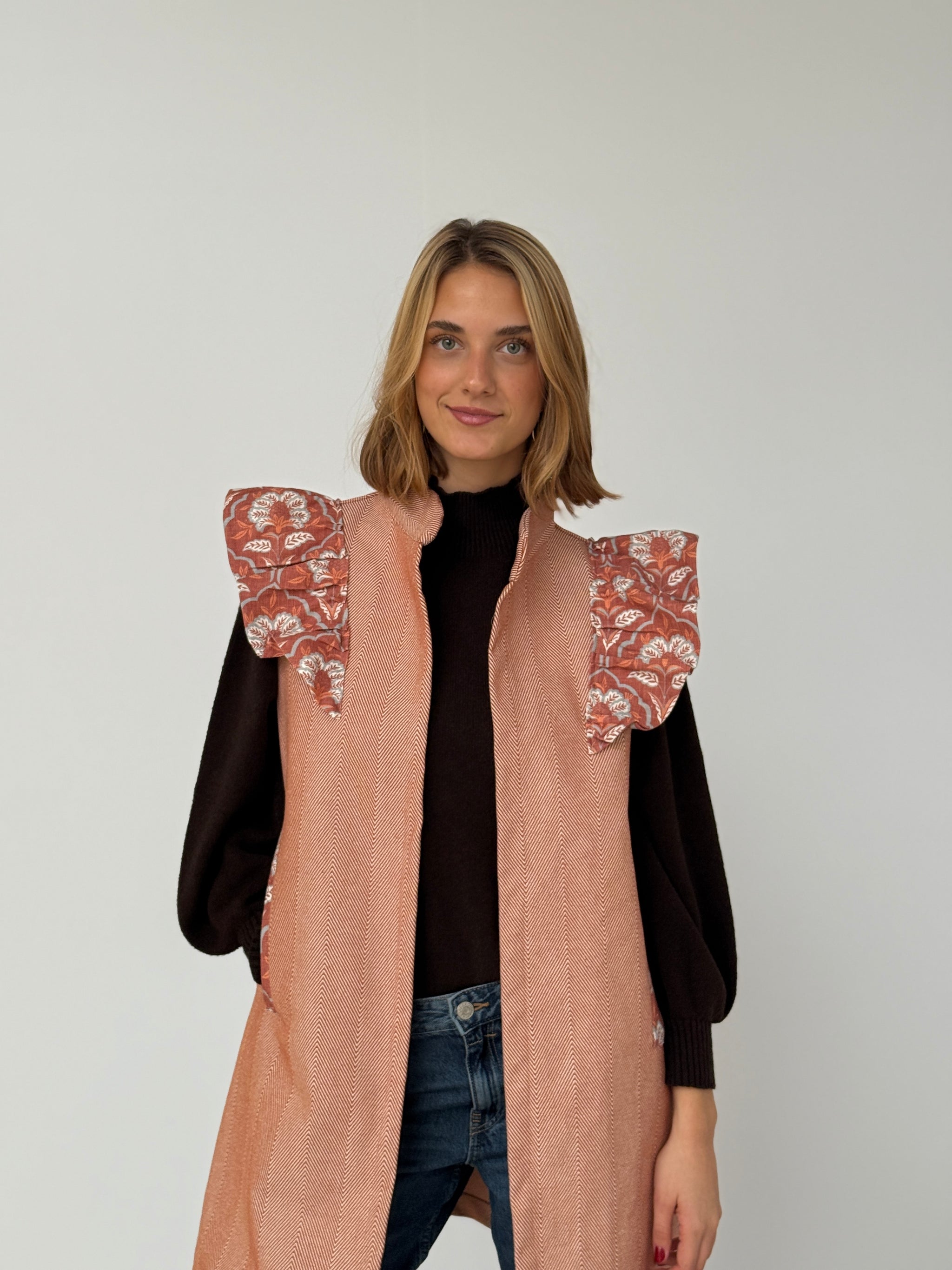 Chaleco 9MÁS5 Espiga Naranja