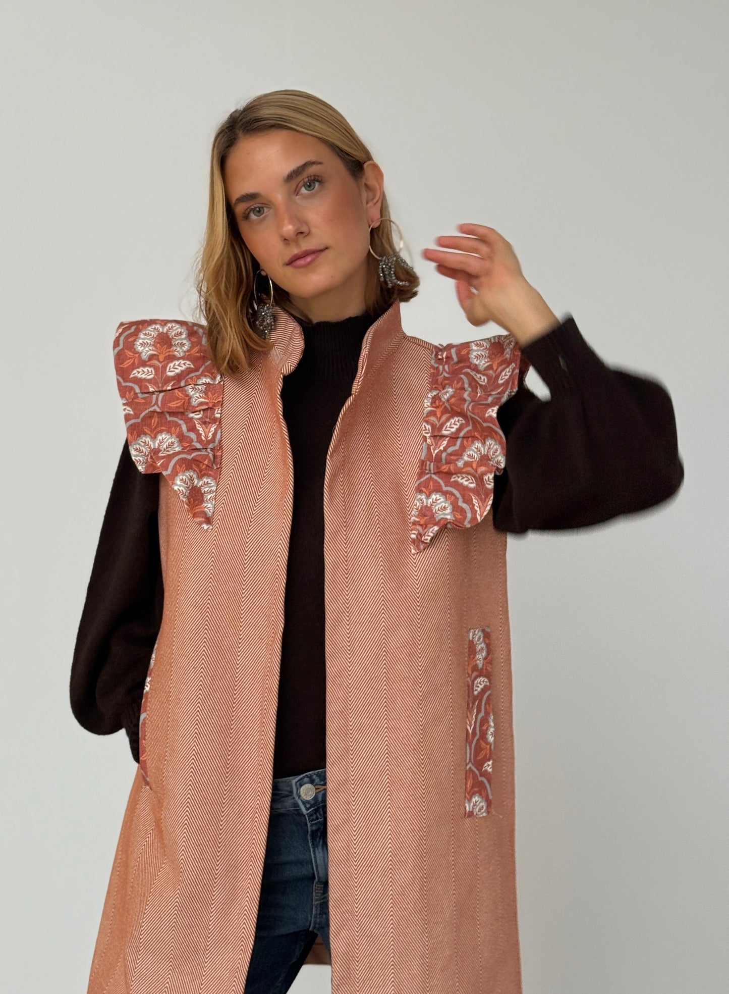 Chaleco 9MÁS5 Espiga Naranja