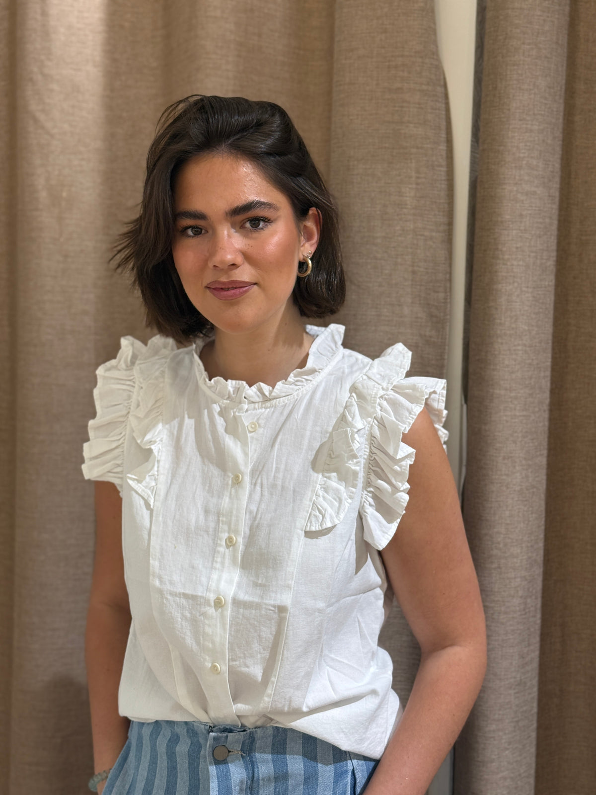 Camisa Blanca Volantes