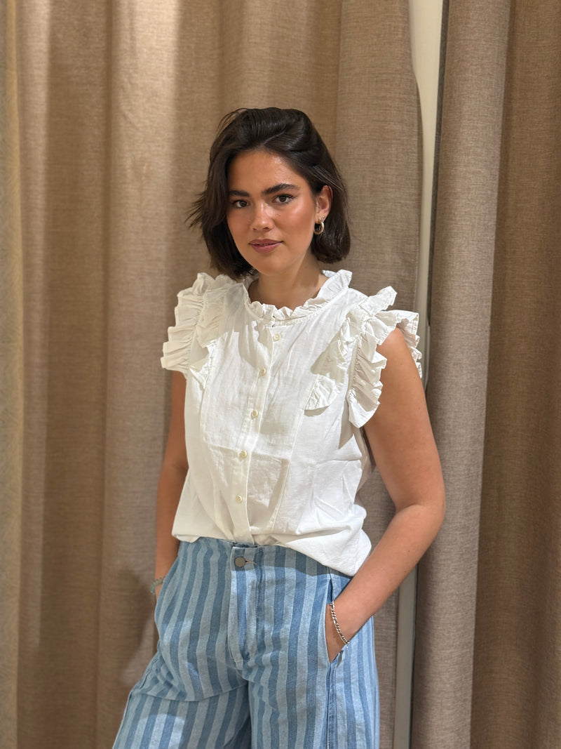 Camisa Blanca Volantes