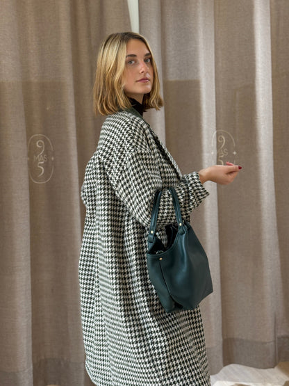 Abrigo Pata de Gallo Verde