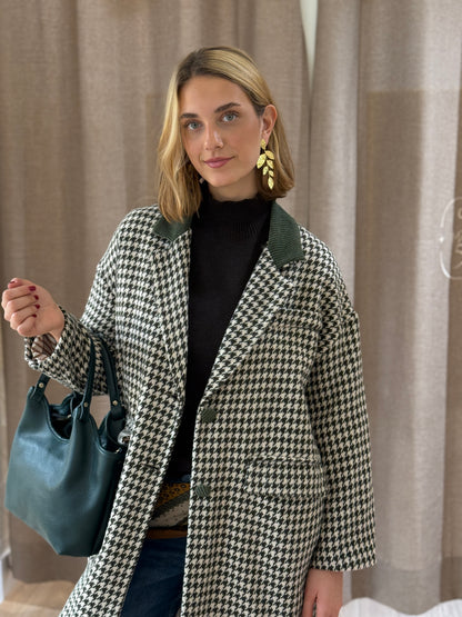 Abrigo Pata de Gallo Verde