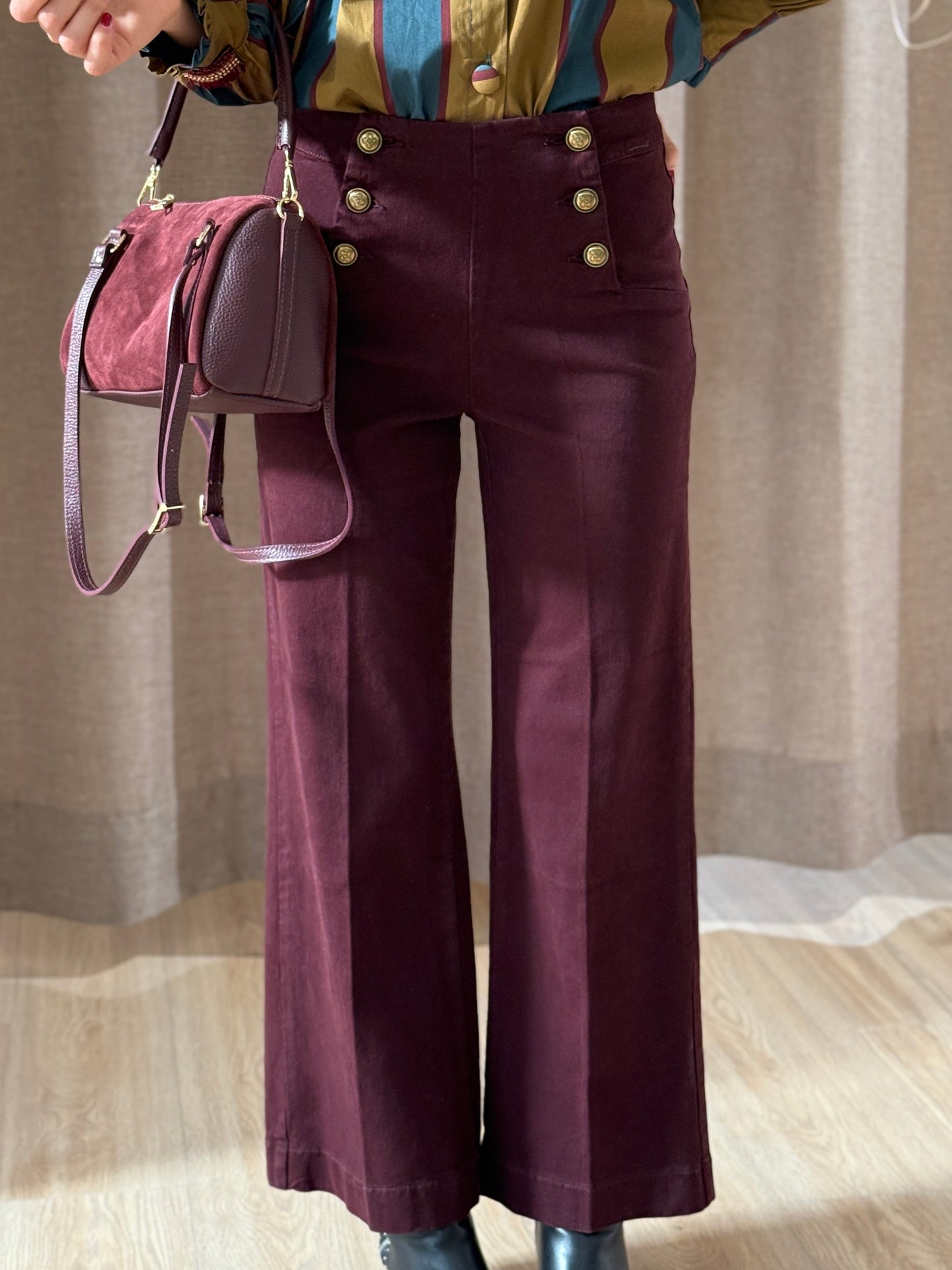 Pantalón Livorno Burdeos
