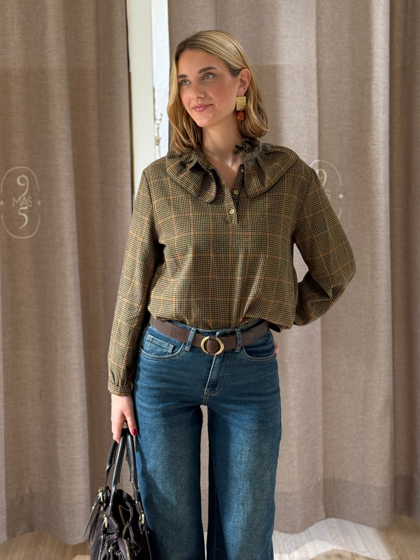 Camisa Cuello Escocesa Amarillo