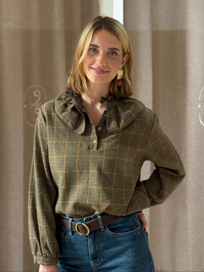 Camisa Cuello Escocesa Amarillo