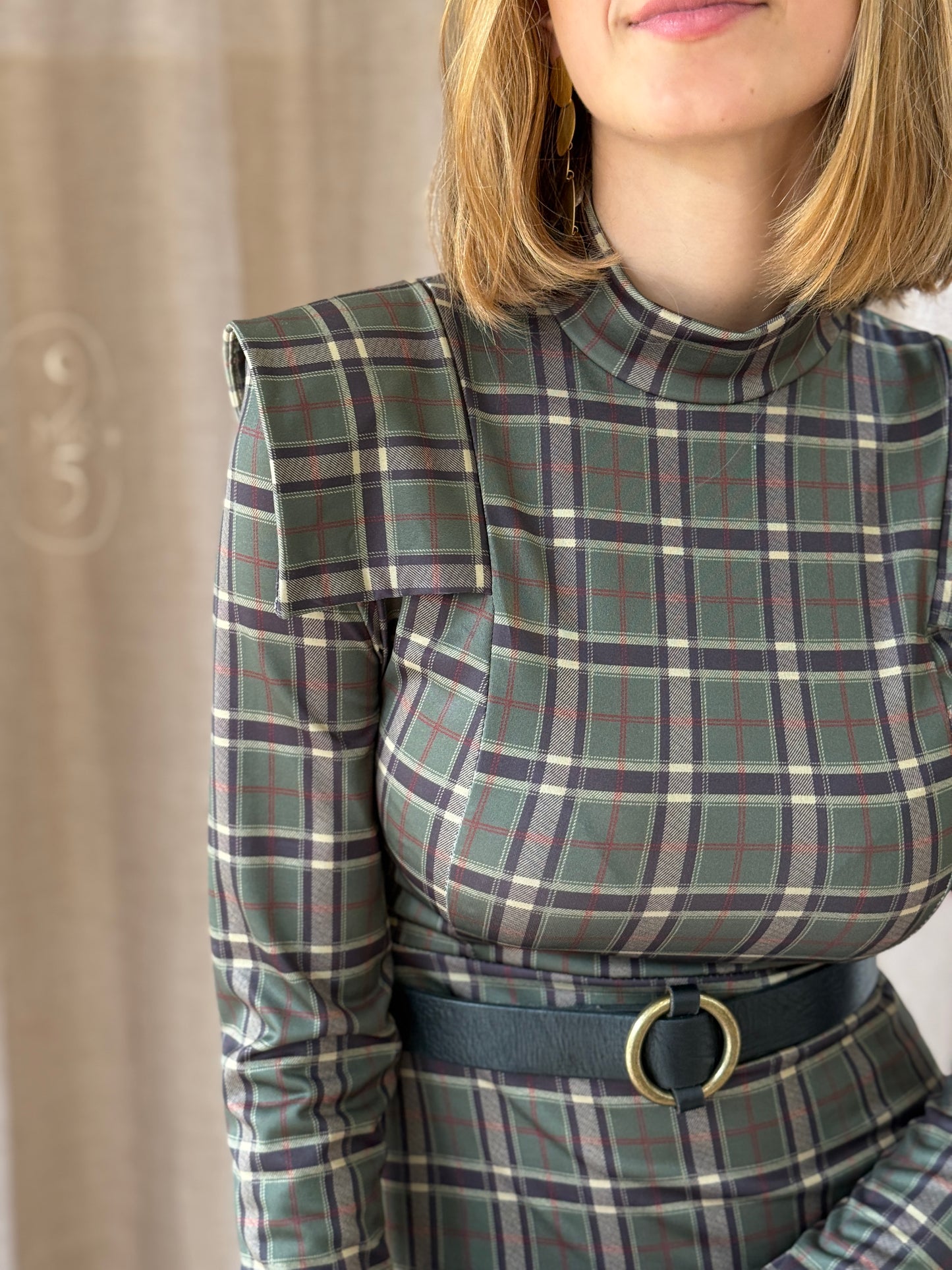 Vestido Petra Cuadros Verde