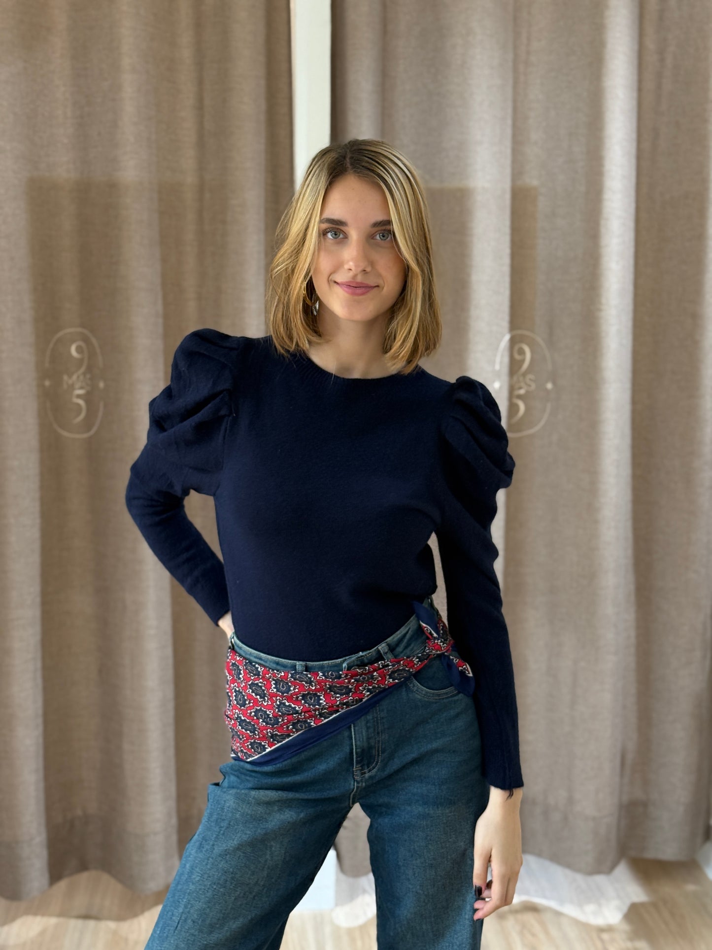 Jersey Abullonado Azul