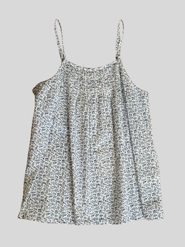 Camisa India Tirantes Florecita Azul