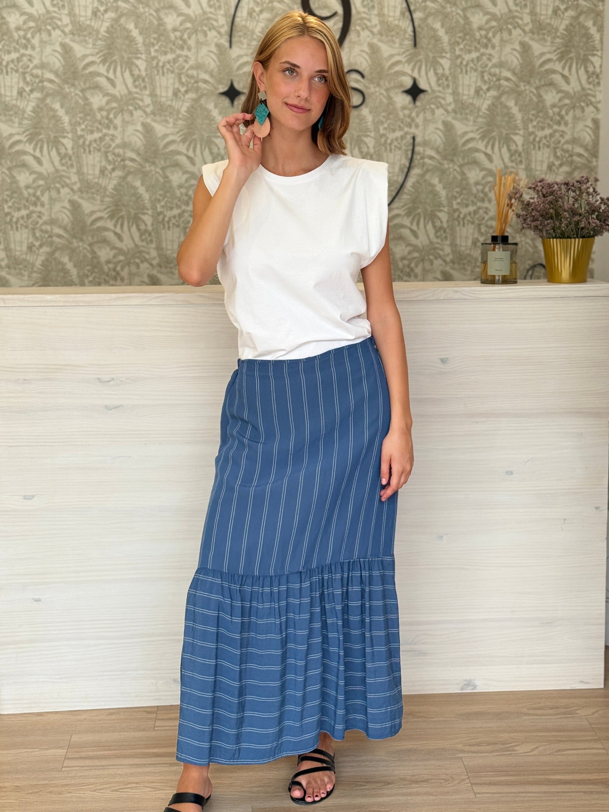 Falda Rayas Azul