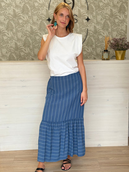 Falda Rayas Azul
