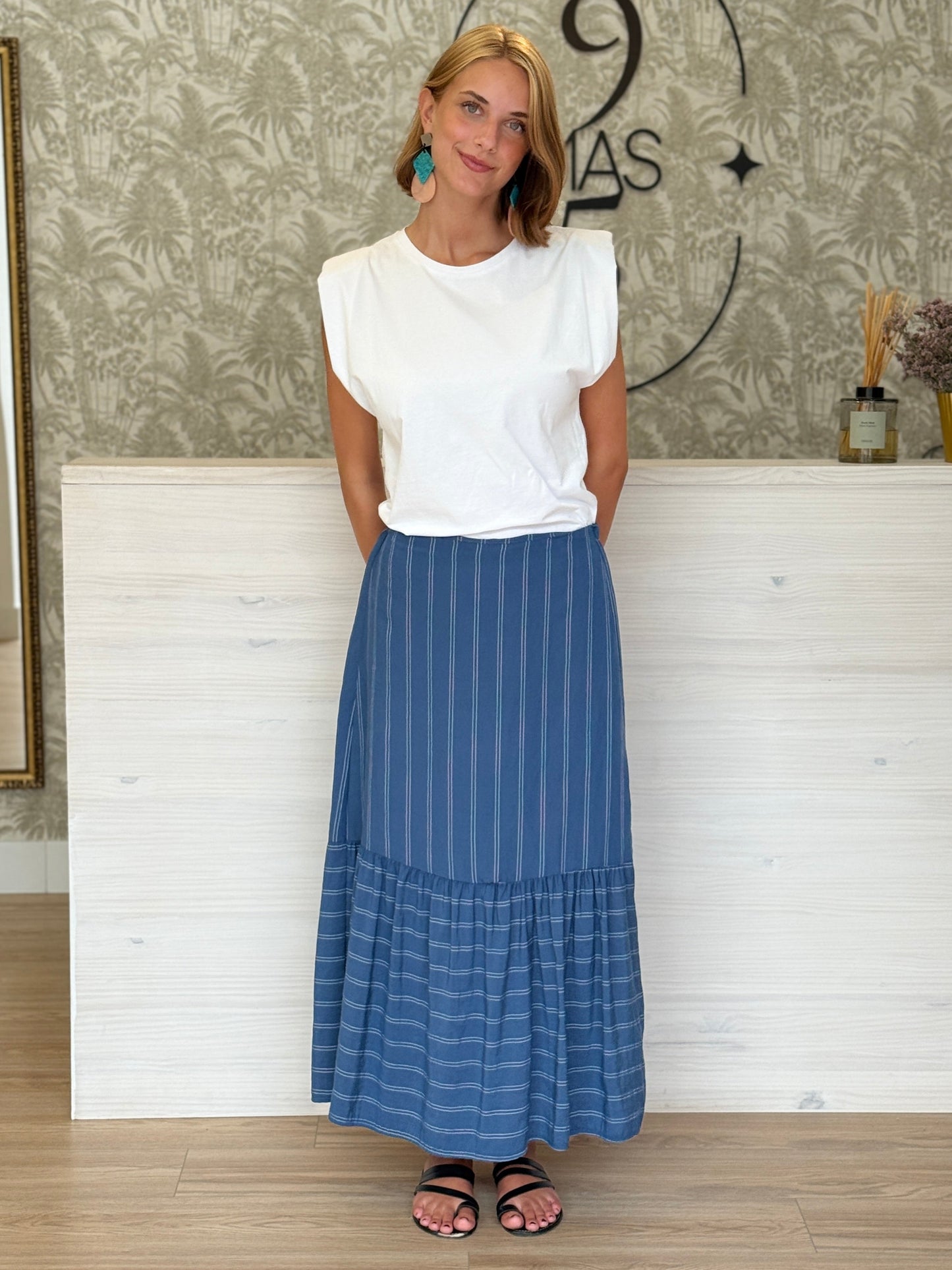 Falda Rayas Azul