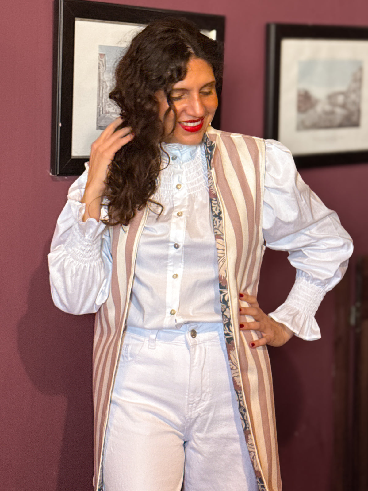 Chaleco Ginebra Reversible Azul y Rosa