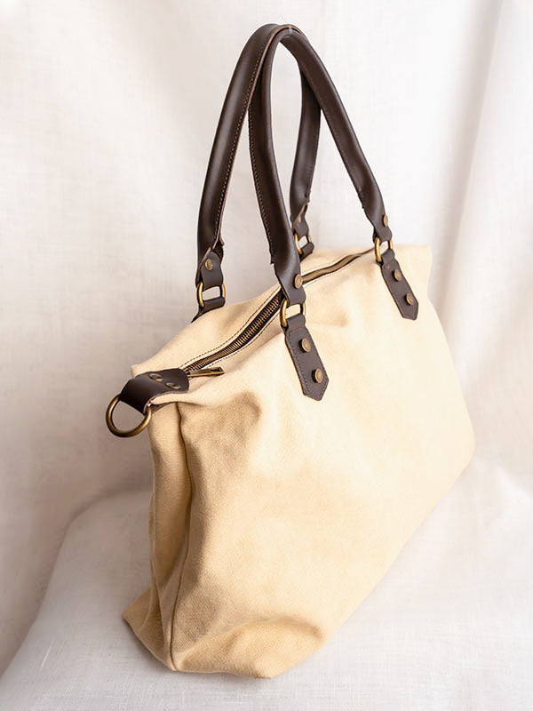 Bolso shopper color beige
