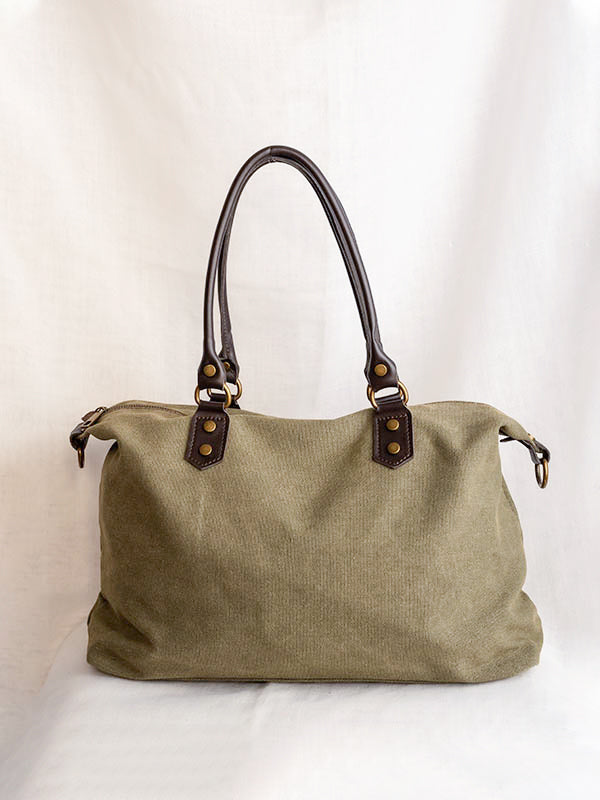 Bolso shopper color verde caza