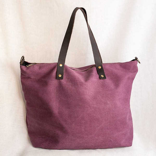 Bolso shopper de color berenjena