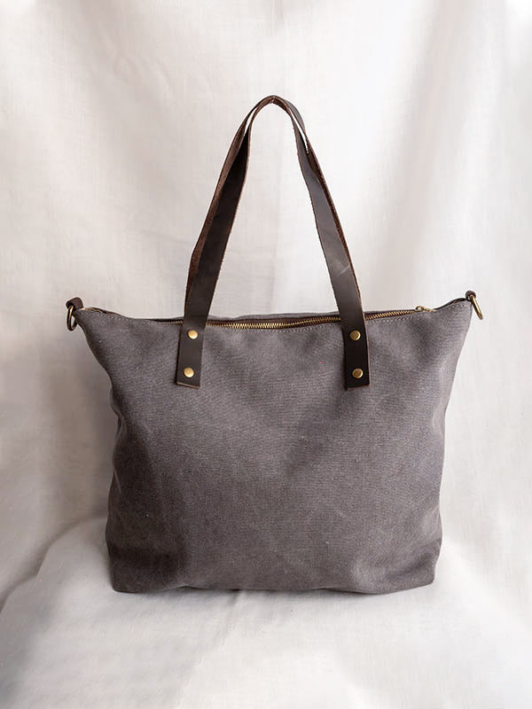 Bolso shopper de color gris antracita