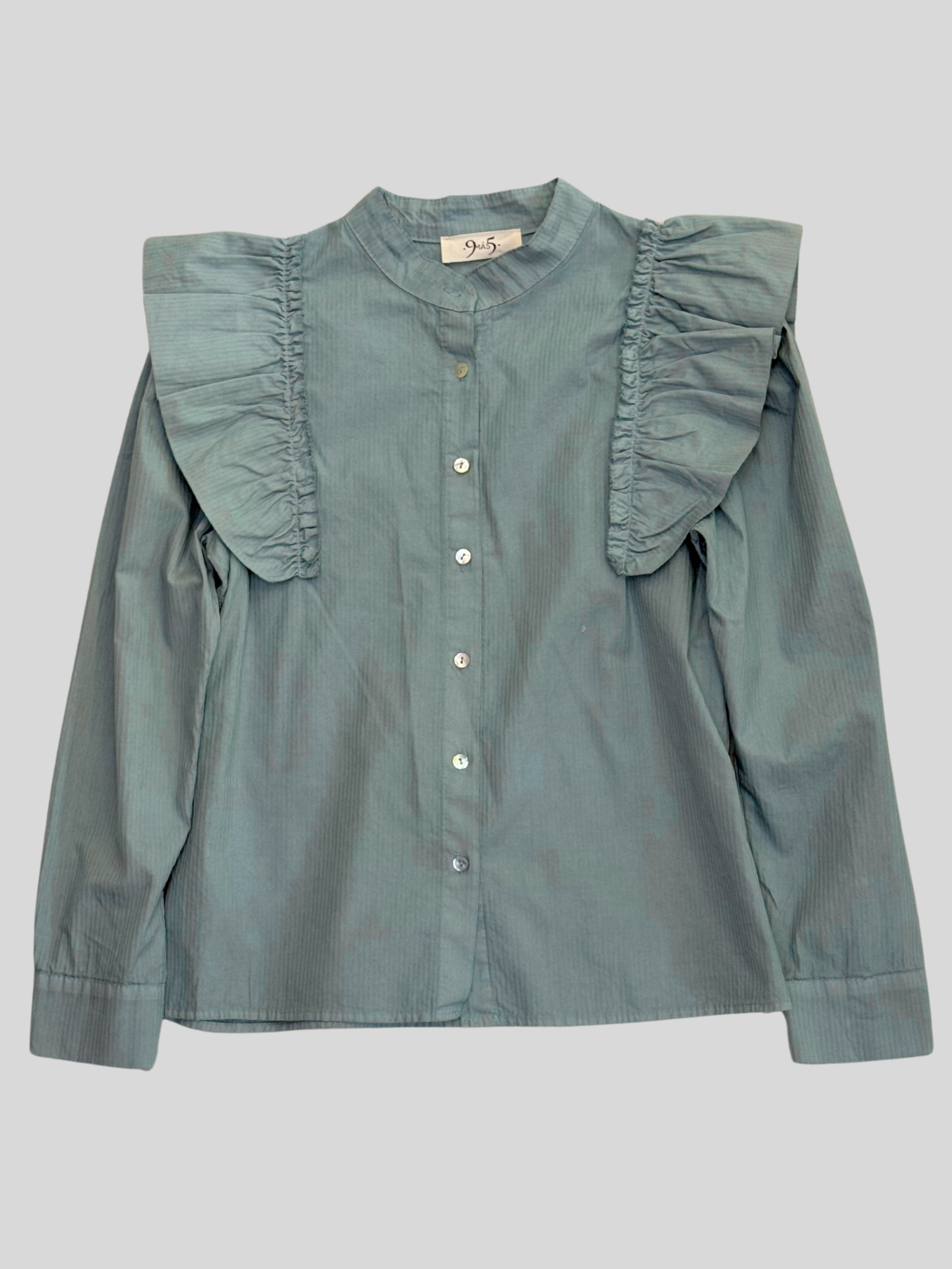 Foto frontal camisa verde agua