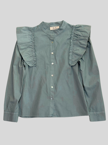 Foto frontal camisa verde agua